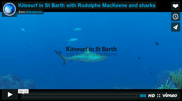 Kitesurf in St Barth with Rodolphe MacKeene and sharks
